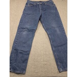 Wrangler Men Jeans Authentic Fit‎ Straight Leg Blue Denim Size 38x34